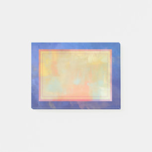 Blaues Design für Abstrakte Quadrate Post-it Klebezettel