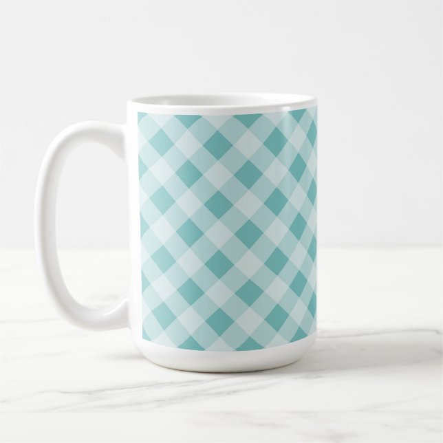 BLAUES DIAGONALES OSTER-KAROMUSTER KAFFEETASSE (Links)