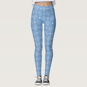 Blaues Diamantmuster Leggings