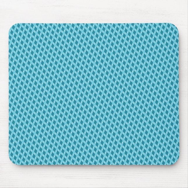 Blaues Diamantmuster Mousepad (Vorne)