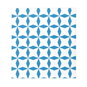 Blaues Diamantmuster Notizblock