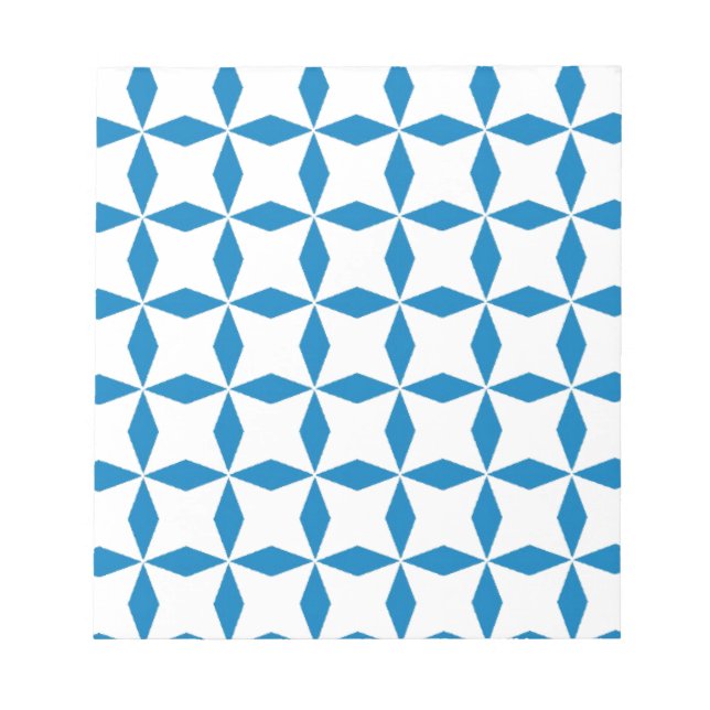 Blaues Diamantmuster Notizblock (Vorderseite)