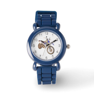 Blaues Dirt Bike Motorrad, Armbanduhr