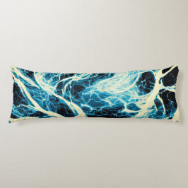 Blaues Donnersturm-Blitzmuster Seitenschläferkissen