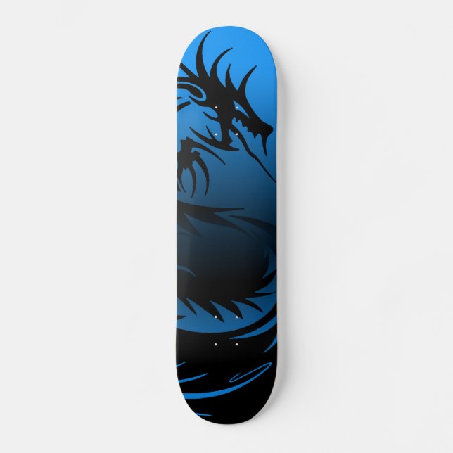 blaues Drache-Skateboard Skateboard (Vorderseite)
