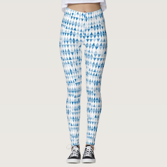 Blaues Dreieck Leggings (Vorderseite)