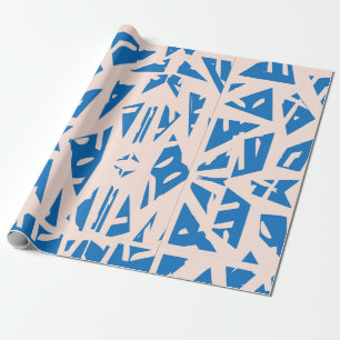Blaues Dreieck-Muster-Geschenkpapier Geschenkpapier
