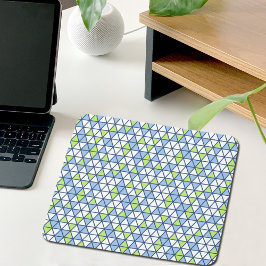 Blaues Dreiecke-Muster-Mauspad Mousepad