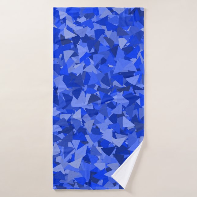 Blaues Dreieckmuster Badehandtuch (Badehandtuch)