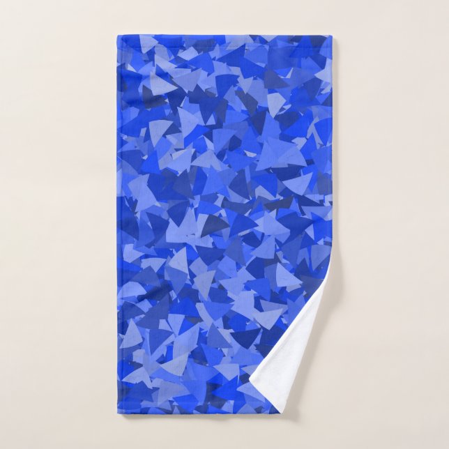 Blaues Dreieckmuster Handtuch (Handtuch)