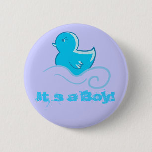 blaues ducky es ` s ein Jungenknopf Button