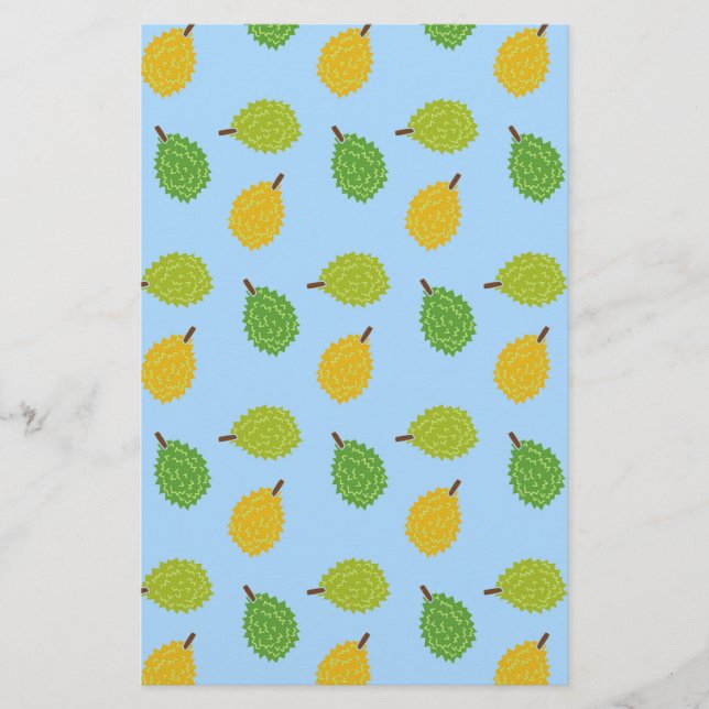 blaues Durian Briefpapier (Vorderseite)