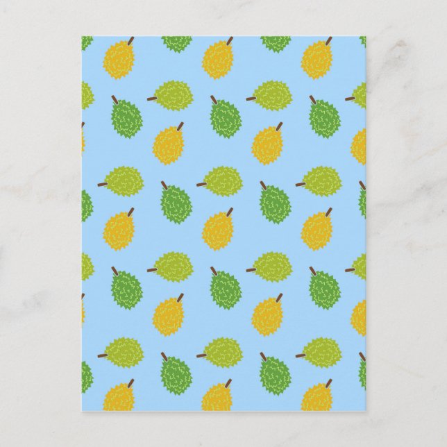 blaues Durian Postkarte (Vorderseite)