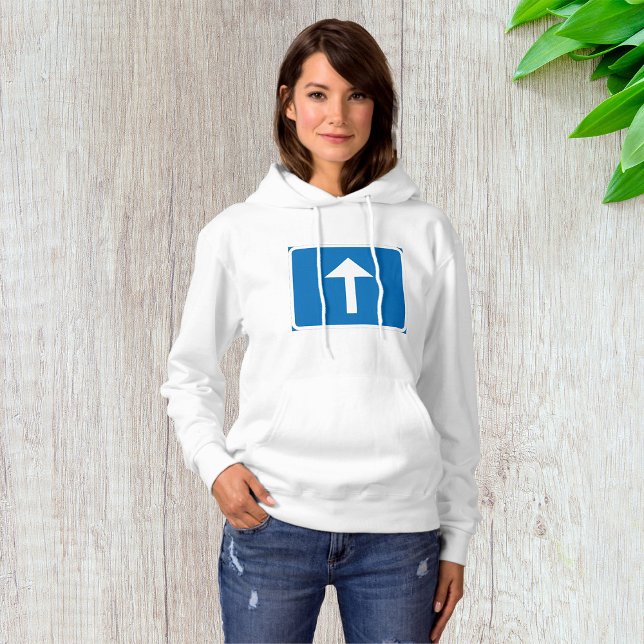 Blaues Einbahnstraßenzeichen Hoodie (Von Creator hochgeladen)