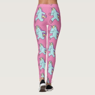 Blaues Einhorn, das Thunder_Cove laufen lässt Leggings