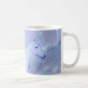 Blaues Einhorn mit Flügelphantasie Kaffeetasse