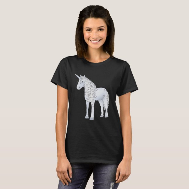 Blaues Einhorn T-Shirt (Vorne ganz)