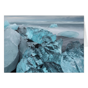 Blaues Eis am Strand Seascape, Island
