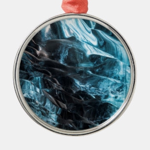 Blaues Eis in der Eishöhle Abstrakt Ornament Aus Metall