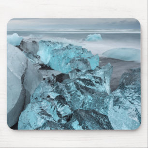Blaues Eis in der Strandsaison, Island Mousepad