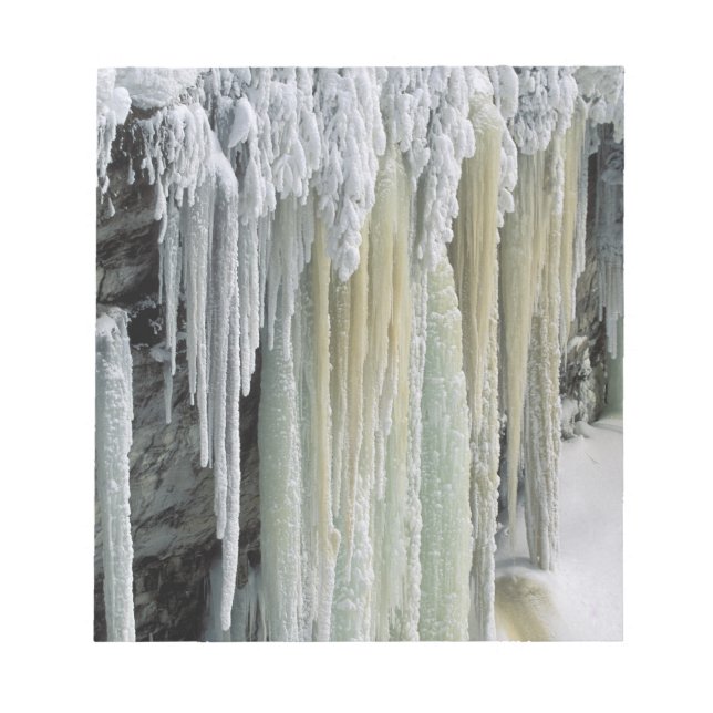 Blaues Eis und Grundwasser laufen ab; Tahquamenon Notizblock (Vorderseite)