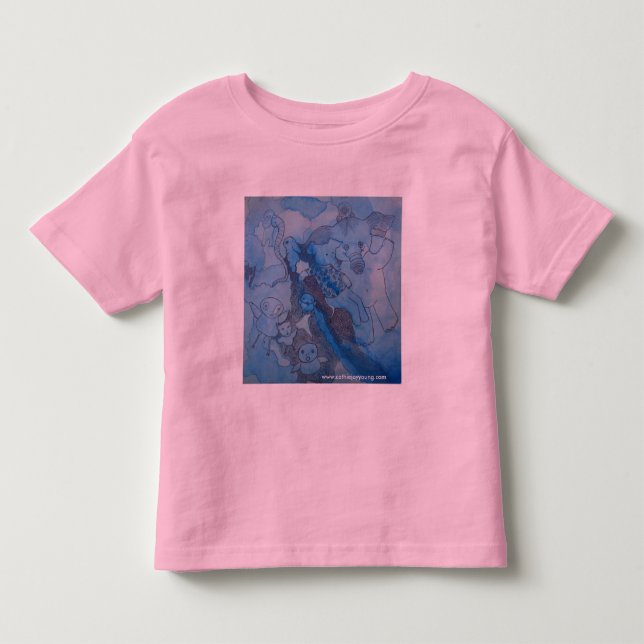 Blaues Elefant-T-Shirt Kleinkind T-shirt (Vorderseite)