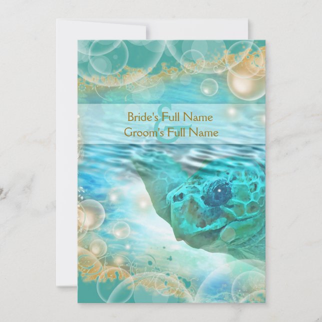 Blaues Elfenbein Einladung (Vorderseite)