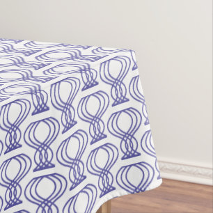 Blaues Endmuster Tischdecke