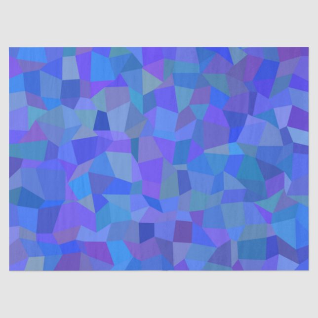 blaues Facettenpapier Seidenpapier (Vorderseite)