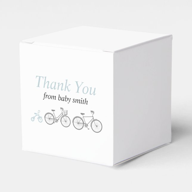 Blaues Fahrrad Geschenkschachtel (Vorderseite)