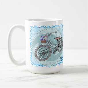 Blaues Fahrrad Kaffeetasse
