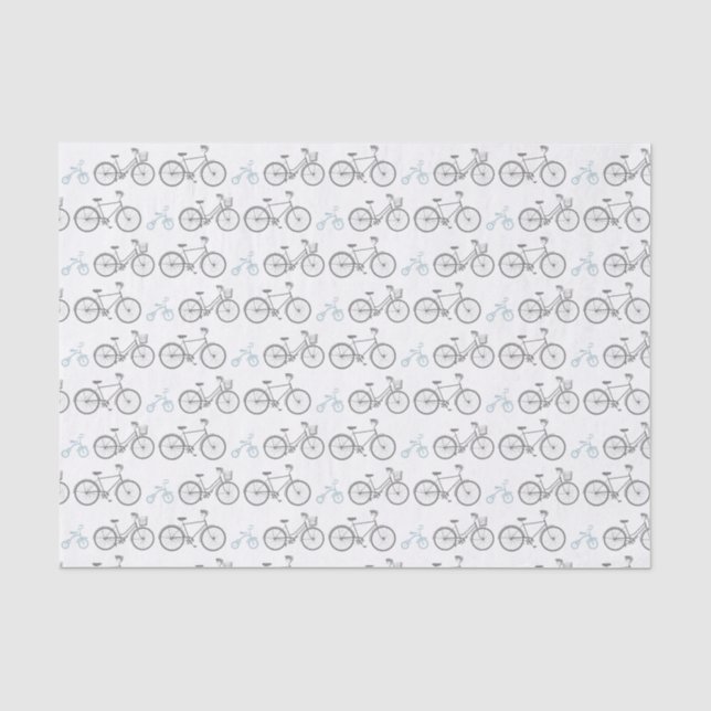 Blaues Fahrrad Seidenpapier (Vorderseite)