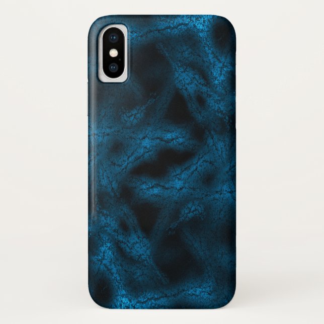 Blaues Fantasiemuster Case-Mate iPhone Hülle (Rückseite)