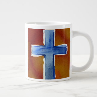 Blaues Farbkreuz Jumbo-Tasse