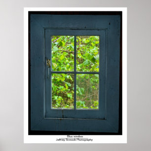Blaues Fenster Poster