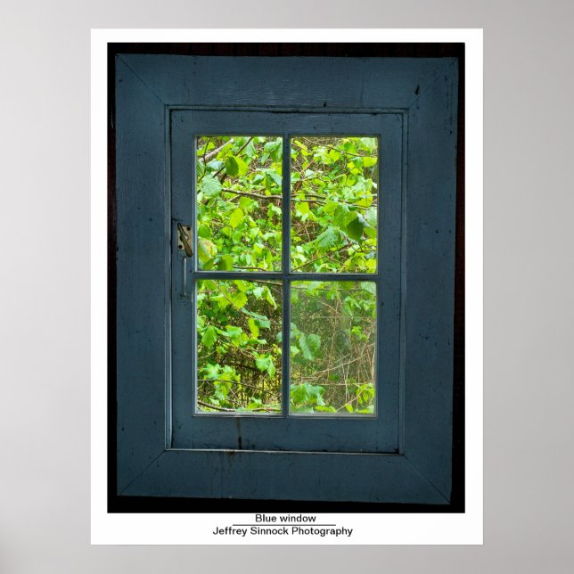 Blaues Fenster Poster (Vorne)