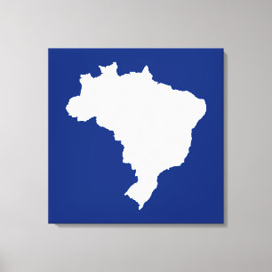 Blaues festes Brasilien in Emporiomoffa Leinwanddruck