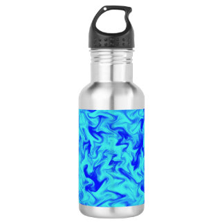 Blaues Feuer Edelstahlflasche