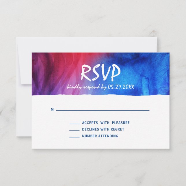 Blaues Feuer | Star von David Bar Mitzvah RSVP Karte (Vorderseite)