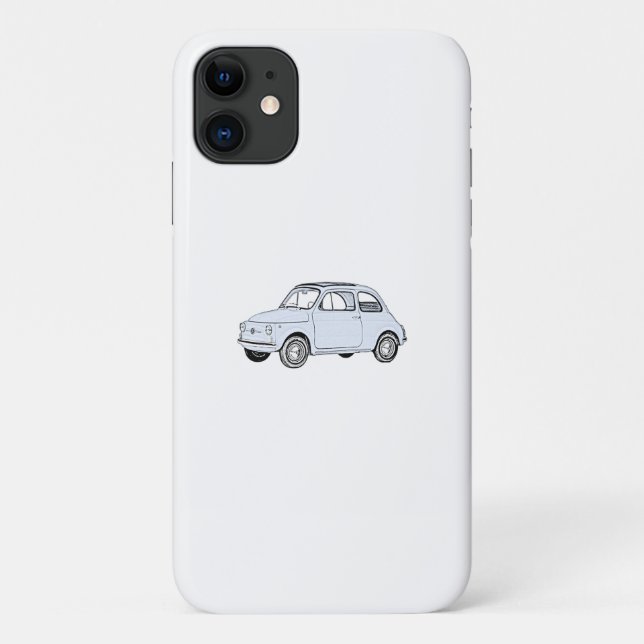 Blaues Fiat 500 Topolino Case-Mate iPhone Hülle (Rückseite)