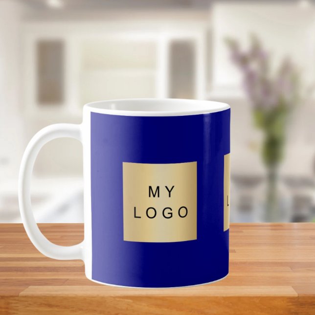 blaues Firmenlogo Kaffeetasse (Von Creator hochgeladen)