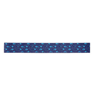 Blaues Fisch Satinband