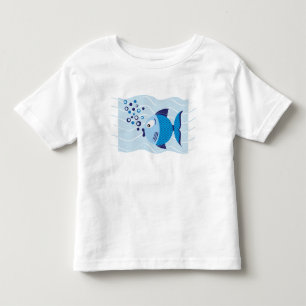 Blaues Fisch-Zusammensetzungs-Licht scherzt T - Kleinkind T-shirt