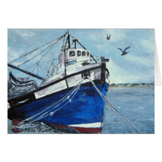 Blaues Fischerboot