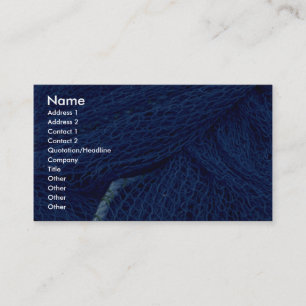 Blaues Fischernetz Visitenkarte