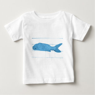 blaues Fischlogo Baby T-shirt