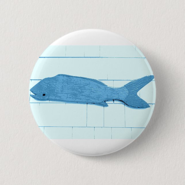 blaues Fischlogo Button (Vorderseite)