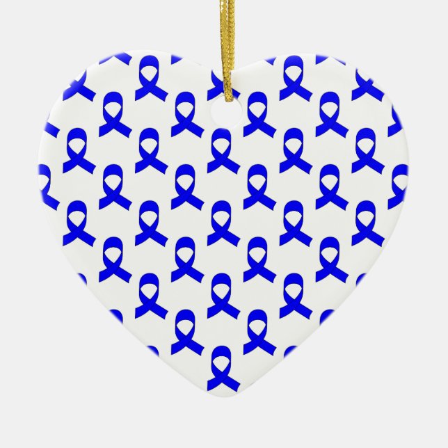 Blaues Flachmuster Keramikornament (Vorne)