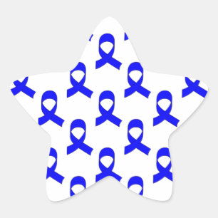 Blaues Flachmuster Stern-Aufkleber