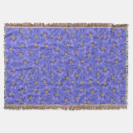 Blaues Flachs Nahtloses Muster Decke